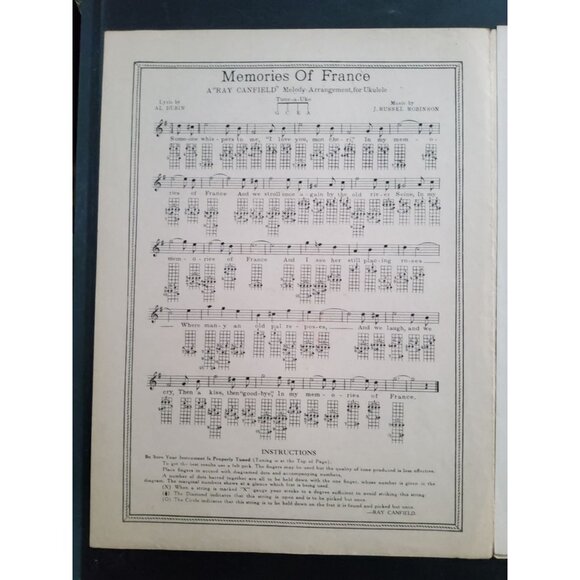 Antique 1928 Memories of France sheet music, Lyrics by Al Dubin Music by J Russe - Picture 2 of 6
